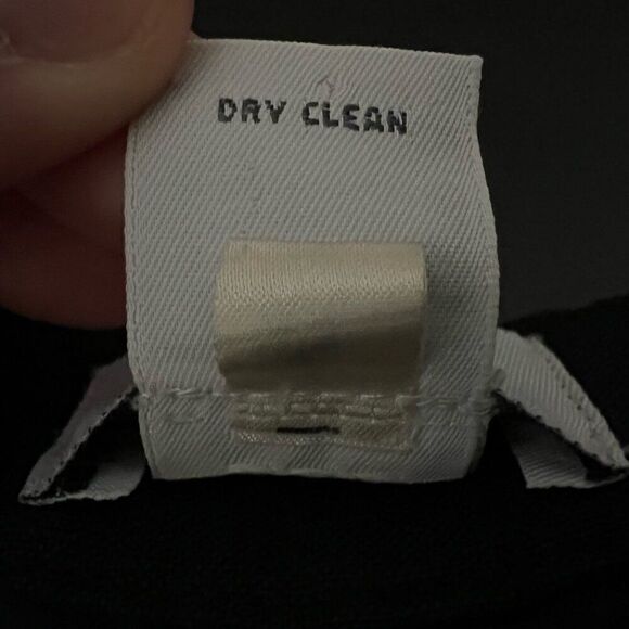 Ann Taylor Loft Pants 14 Womens Embroidered Scalloped Eyelet Bottom Black Linen - Picture 9 of 9